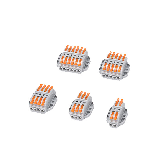 Parallel Press Open LED Fast Wiring Terminal Connectors For 2/3/4/5PIN LED Extension Wires - 5PCS By Sales